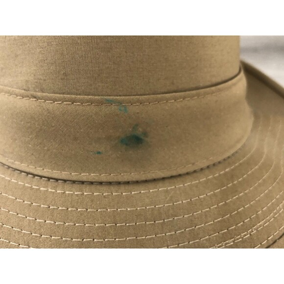 Stetson Fedora Cowboy Hat Mens Size 7 3/8 Brown Solid Polyester Water Repellent - Picture 3 of 10